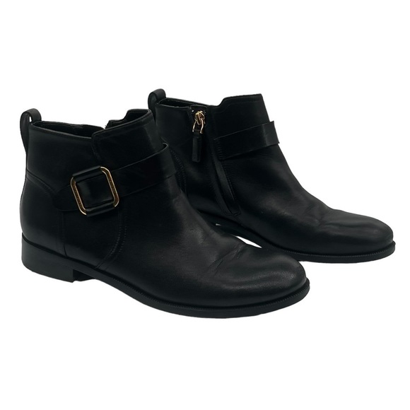 Lauren Ralph Lauren Black Banbury Ankle Boots Size 8 Women's - Picture 1 of 10